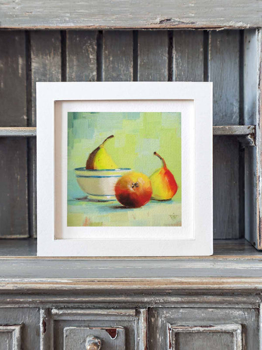 Glistening Autumn Pears | Kitchen Wall Art Print