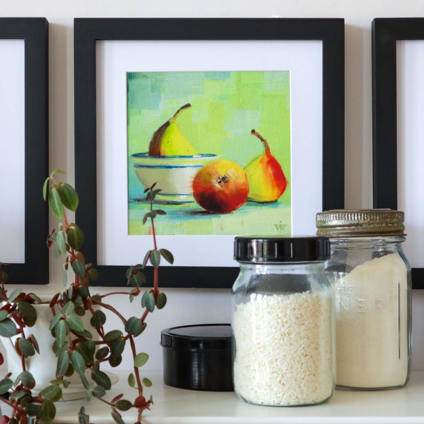 Glistening Autumn Pears | Kitchen Wall Art Print