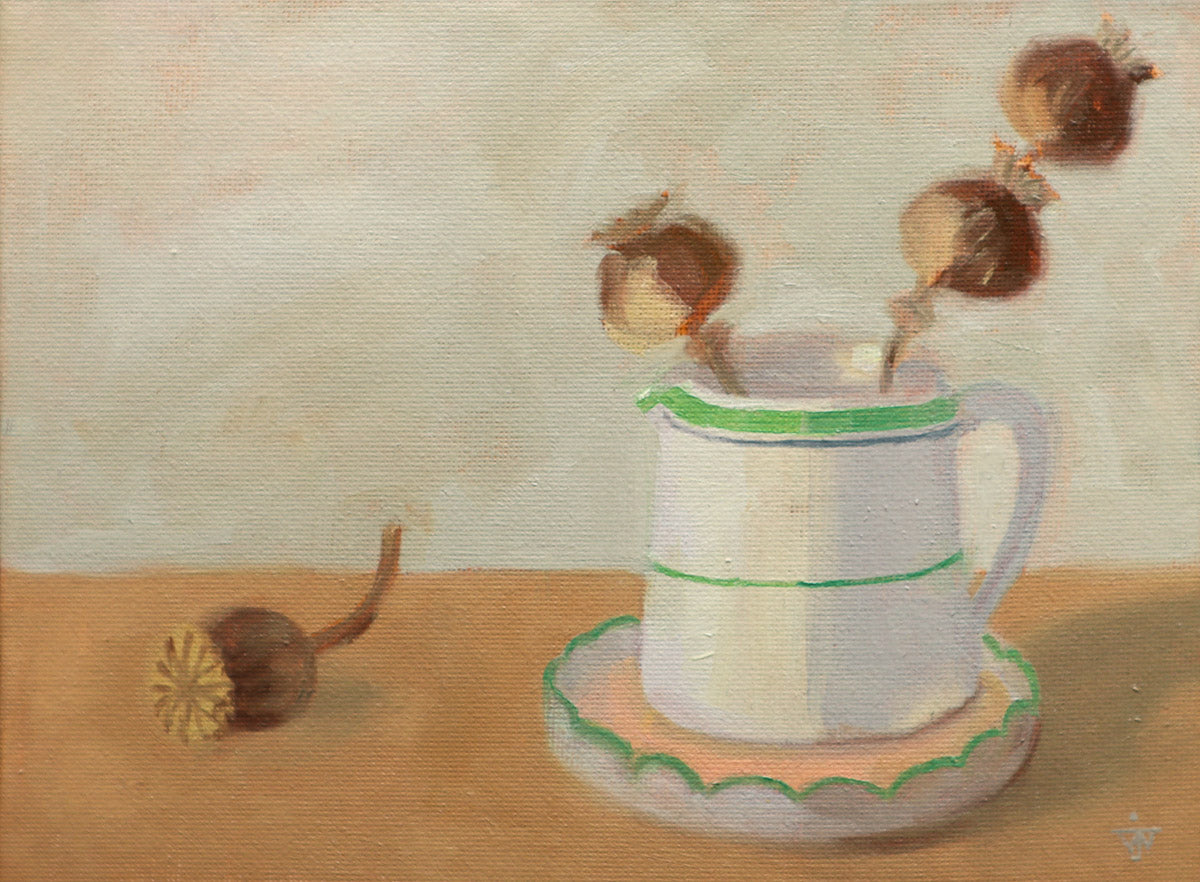 Still Life Painting | Poppy Heads in Jug