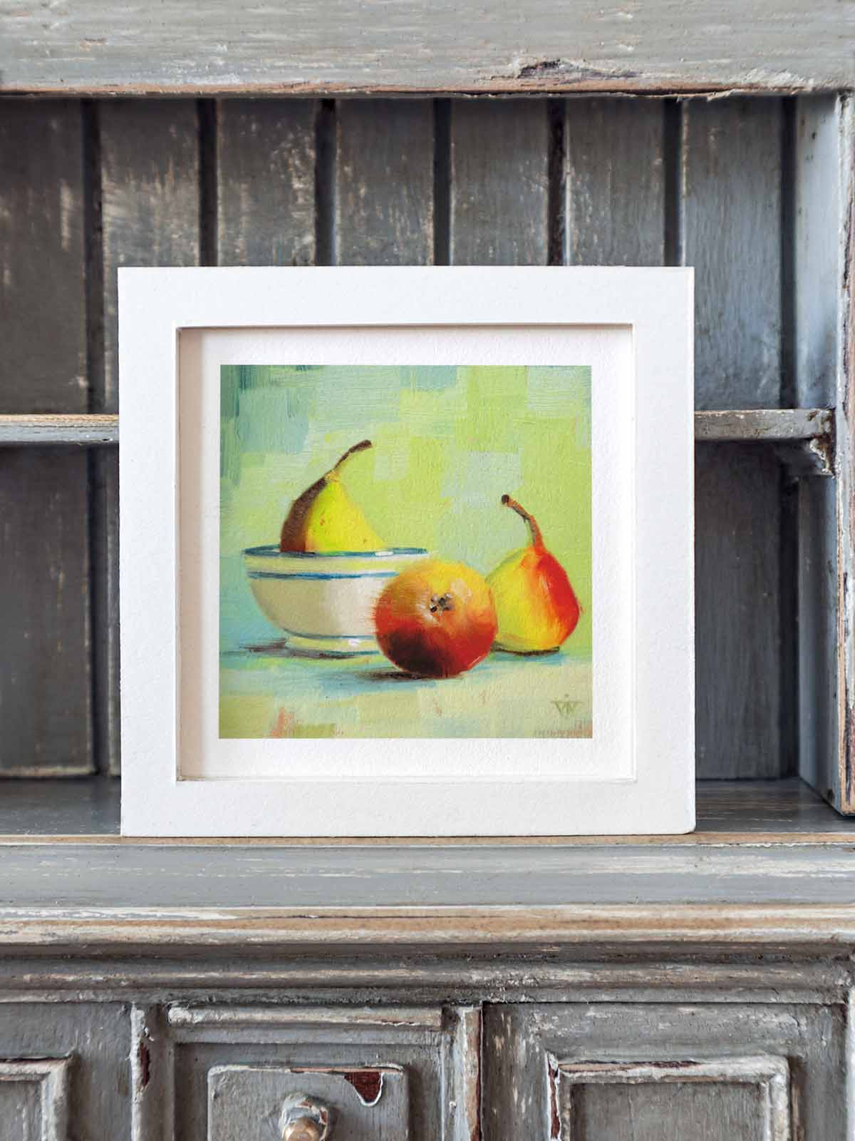 Glistening Autumn Pears | Kitchen Wall Art Print