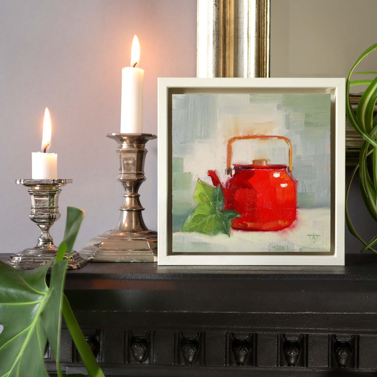 Still-Life Painting | Red Enamel Teapot