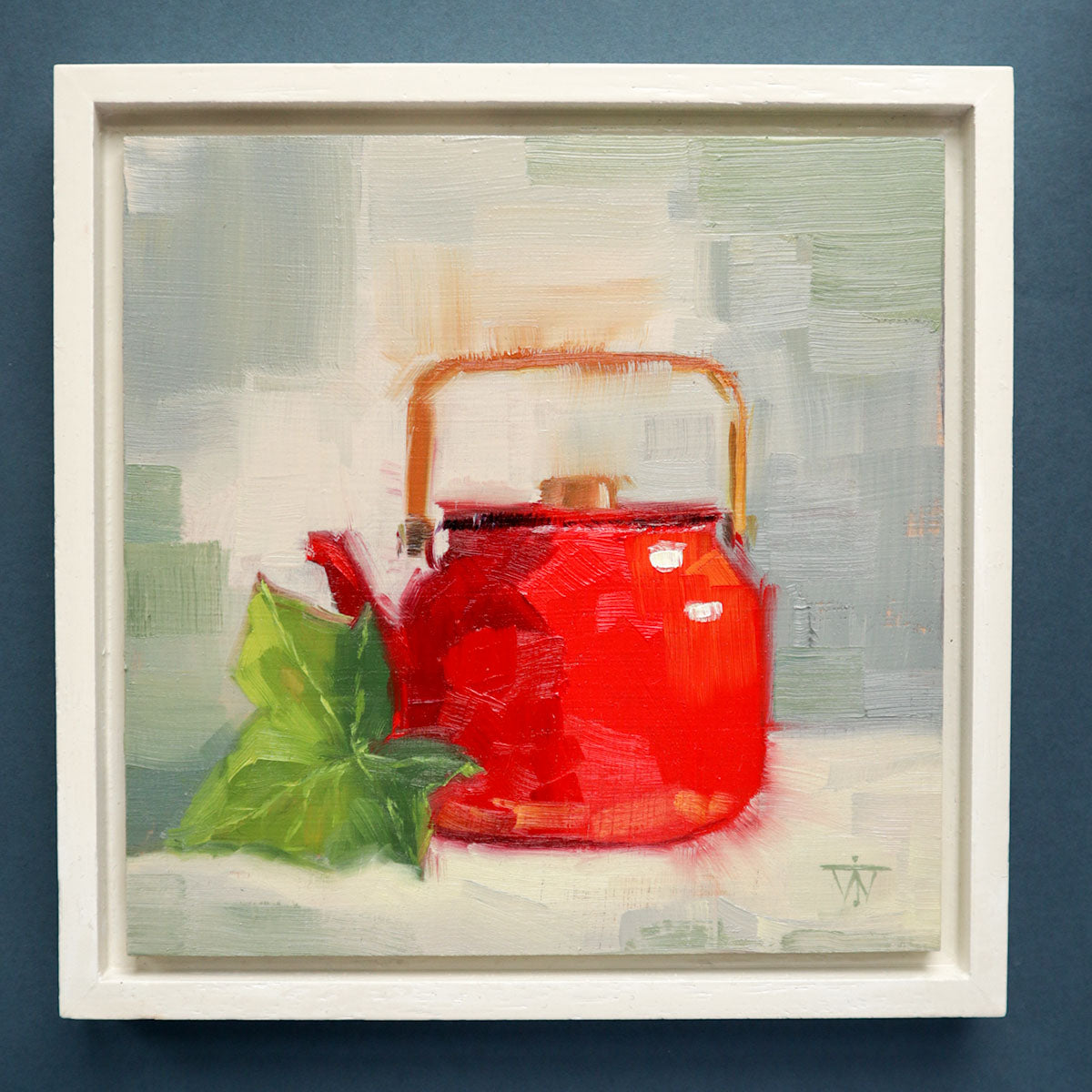 Still-Life Painting | Red Enamel Teapot