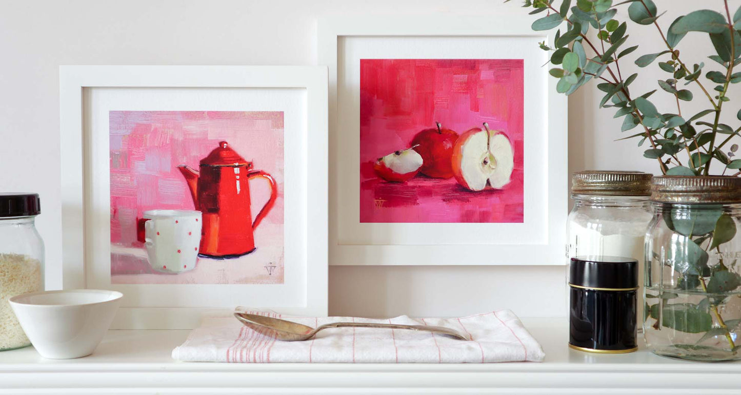 Wall Art Set of 2 | Sunday Morning Coffee & Pink Lady Tranquility