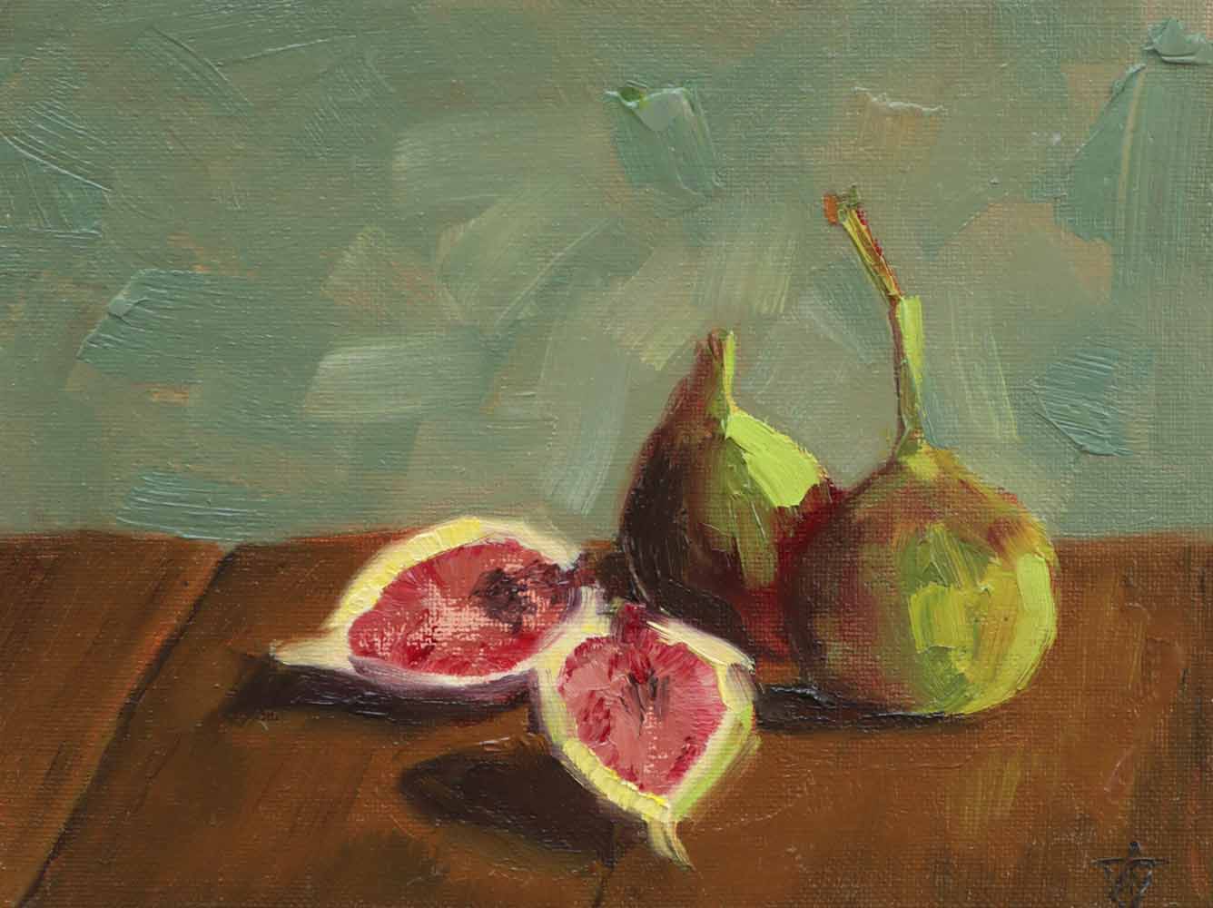 Figs on Board | Oil Painting