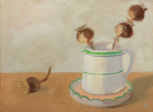Still Life Painting | Poppy Heads in Jug