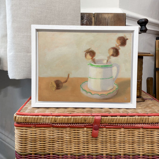 Still Life Painting | Poppy Heads in Jug